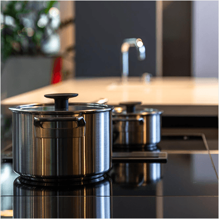 Modern brown kitchen interior