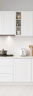 Kitchen hob with cookware